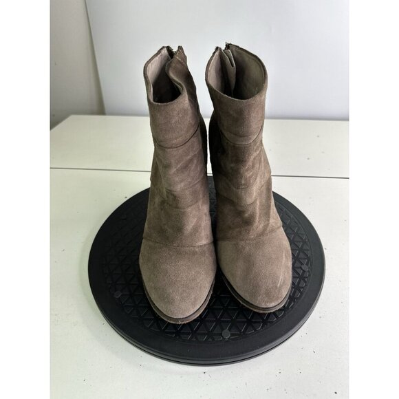 STEVE MADDEN "Arrena" Leather Suede Tan Boots Booties Size 10M - Picture 2 of 9